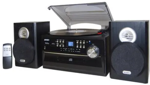 Jensen JTA-475 Turntable Music Entertainment System 3-Speed (33/45/78 RPM) Belt Drive - Automatic With CD Player, Cassette Playe Super Sale