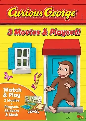 New Release Curious George: 3-movies & Playset