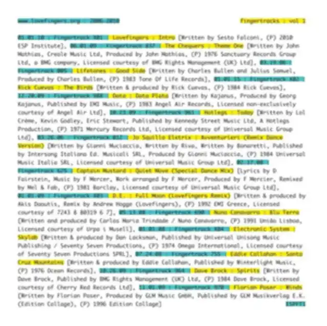 Seasonal Sale VARIOUS ARTISTS - FINGERTRACKS: VOL. 1 (2LP) (Vinyl LP)